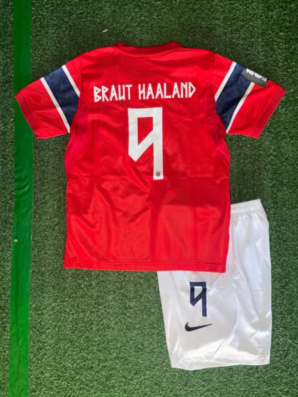 Erling Haaland  Red Jersey Home Soccer Short Kit Set